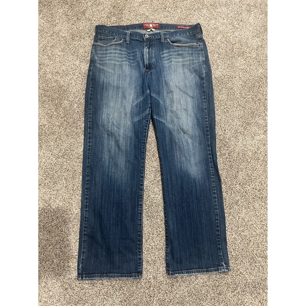 Lucky Brand 361 Vintage Straight Jeans Mens 36x32 Blue‎ Medium Wash Denim